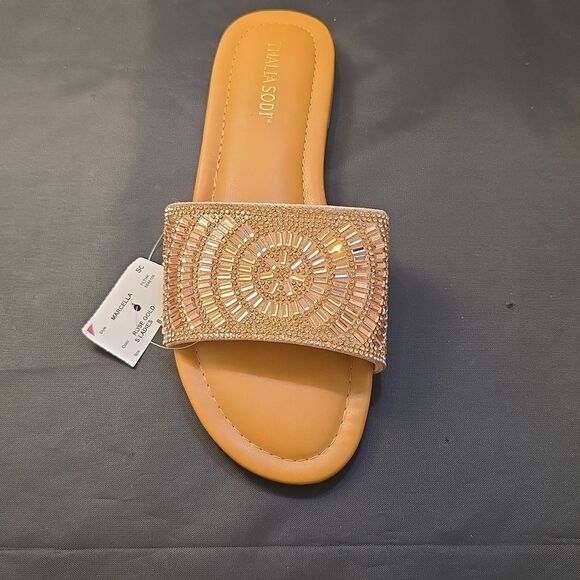 BRAND NEW THALIA SODI RHINESTONE EMBELLISHEDE WOMEN'S SLIDER G1 - Picture 7 of 16